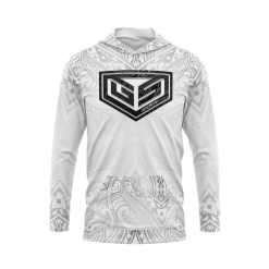 GS Sports Tribal Lightweight Hoodies - Black And White APPAREL