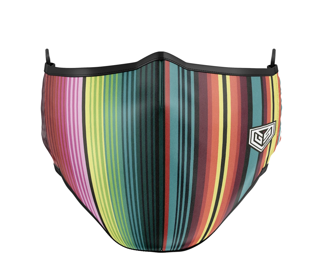 GS Sports GSP Dual Layer With Filter Pocket Mask (Overhead Dual Straps) - Stripes MASKS 1 GS Sports GSP Dual Layer With Filter Pocket Mask (Overhead Dual Straps) - Stripes MASKS