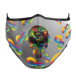 GS Sports MASKS GSP Dual Layer With Filter Pocket Mask (Overhead Dual Straps) - Infinity Punisher Autism