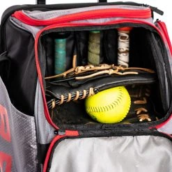 Alpha Prime Roller Bag - Grey/Red Wheeled Roller Bags 12 Alpha Prime Roller Bag - Grey/Red Wheeled Roller Bags