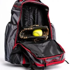 Backpacks Alpha Prime Series II Roller Bat Backpack - Grey / Red