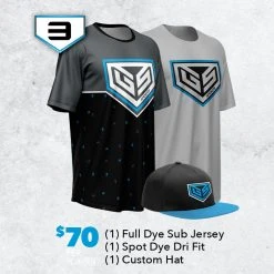 GS Sports CUSTOM UNIFORM Custom Team Uniform Package 3 - $70 Per Player