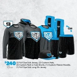 GS Sports Custom Team Uniform Package 9 - $240 Per Player CUSTOM UNIFORM