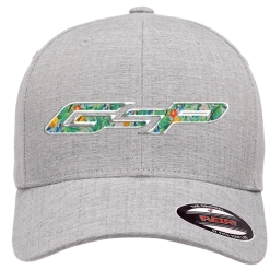 GS Sports HEADWEAR GSP Floral Flexfit Hat - Light Heather
