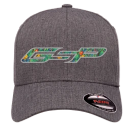 GS Sports HEADWEAR GSP Floral Flexfit Hat - Dark Heather
