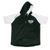 GS Sports Short Sleeve Quarter Zip Fleece Hoodie - Black / White