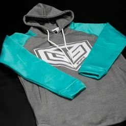 APPAREL GS Sports Pro Series Tackle Twill Fleece Hoodie - Heather / Teal 11 APPAREL GS Sports Pro Series Tackle Twill Fleece Hoodie - Heather / Teal