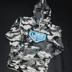 GS Sports Crest Heavyweight Fleece Hoodie - Snow Camo With Chalk Blue 7 GS Sports Crest Heavyweight Fleece Hoodie - Snow Camo With Chalk Blue