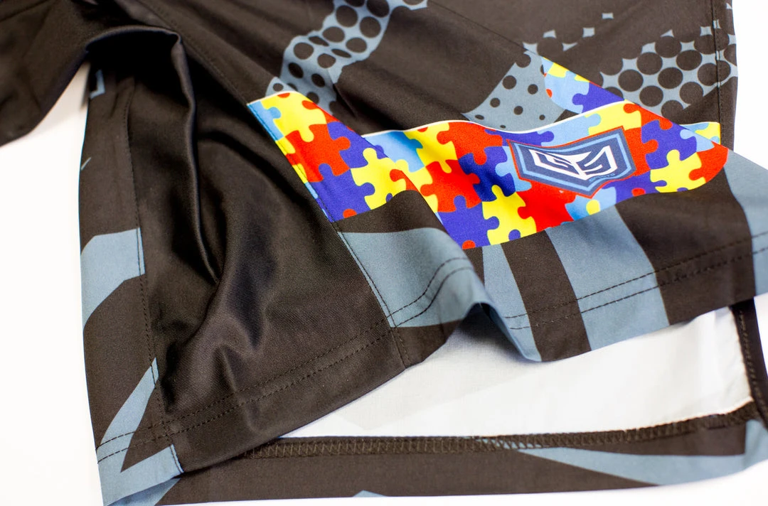 GS Sports APPAREL Autism Awareness Shorts 3 GS Sports APPAREL Autism Awareness Shorts