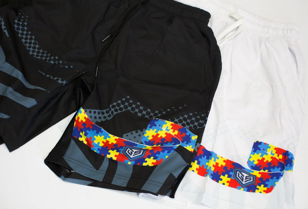 GS Sports APPAREL Autism Awareness Shorts 5 GS Sports APPAREL Autism Awareness Shorts