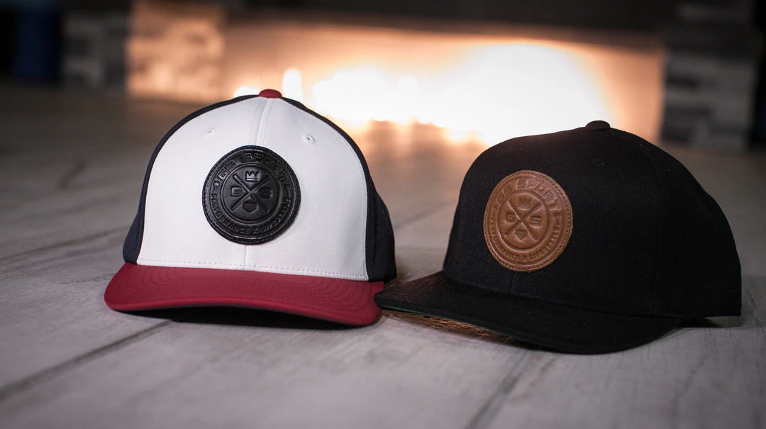 GS Sports United Performance Hat - White / Navy / Red With Black Leather Patch HEADWEAR 3 GS Sports United Performance Hat - White / Navy / Red With Black Leather Patch HEADWEAR