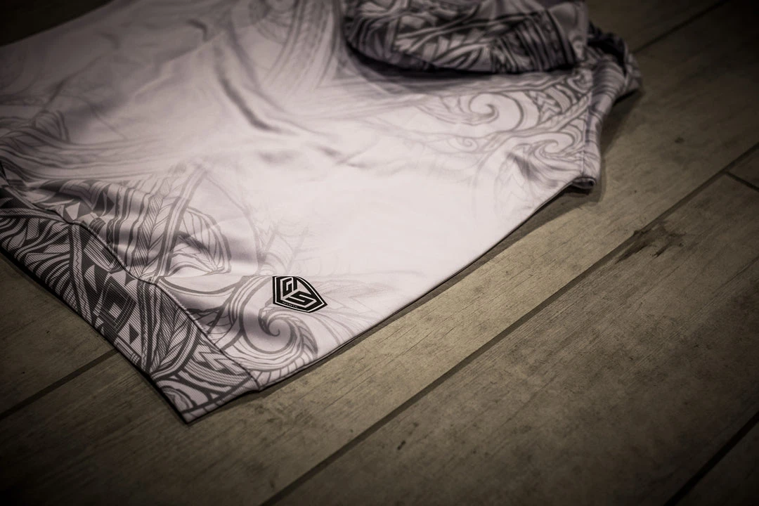 GS Sports Fleece Scuba Neck Hoodie - GSP White Tribal 4 GS Sports Fleece Scuba Neck Hoodie - GSP White Tribal