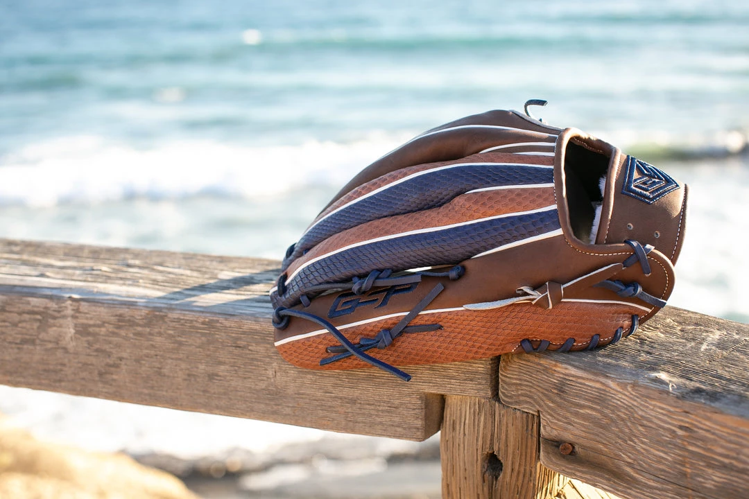 GS Sports Pro Series 14" Dual Post Ball Glove - Brown / Navy Snakeskin Ball Gloves 1 GS Sports Pro Series 14" Dual Post Ball Glove - Brown / Navy Snakeskin Ball Gloves