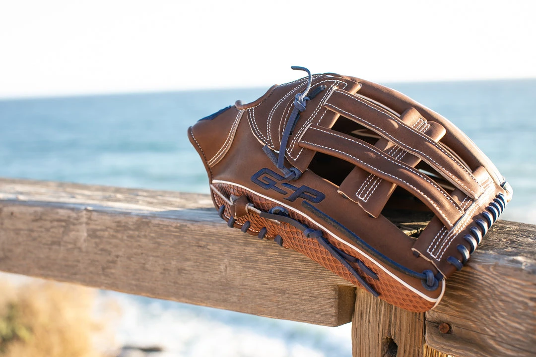 GS Sports Pro Series 14" Dual Post Ball Glove - Brown / Navy Snakeskin Ball Gloves 2 GS Sports Pro Series 14" Dual Post Ball Glove - Brown / Navy Snakeskin Ball Gloves