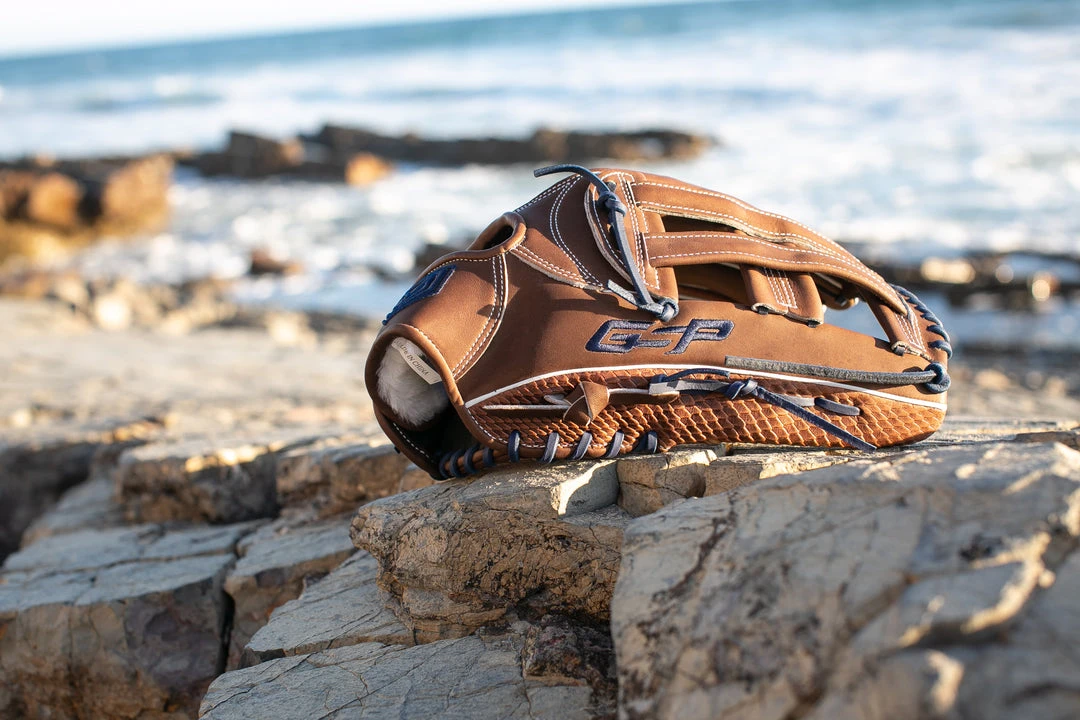 GS Sports Pro Series 14" Dual Post Ball Glove - Brown / Navy Snakeskin Ball Gloves 4 GS Sports Pro Series 14" Dual Post Ball Glove - Brown / Navy Snakeskin Ball Gloves