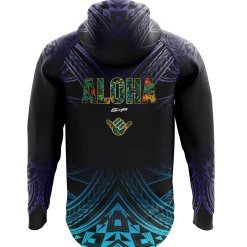 GS Sports Tribal Polynesian Scuba Neck Hoodie GS Sports Collection