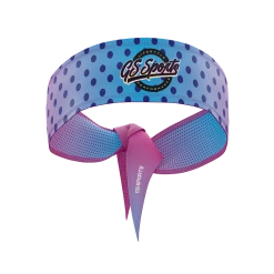 HEADWEAR GS Sports Tied Headband - Rainbow Polka Dots