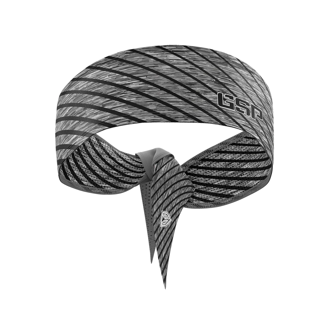 HEADWEAR GS Sports Tied Headband - Heather Stripes 1 HEADWEAR GS Sports Tied Headband - Heather Stripes