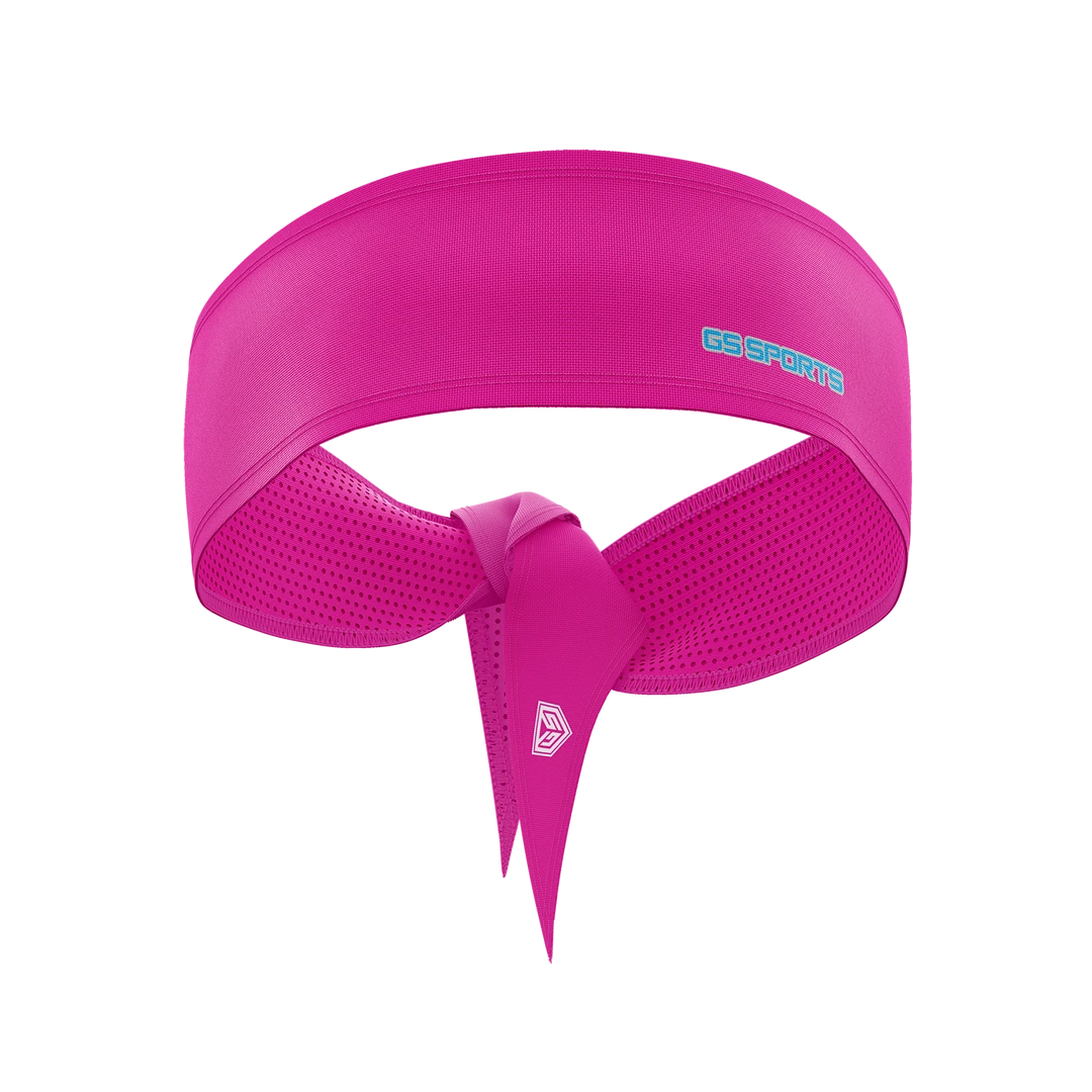 GS Sports Tied Headband - Pink 1 GS Sports Tied Headband - Pink