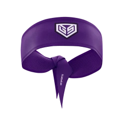 GS Sports Tied Headband - Purple GS Crest