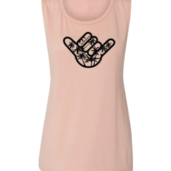 GS Sports Womens Muscle Tank - Palm Tree Shaka APPAREL 6 GS Sports Womens Muscle Tank - Palm Tree Shaka APPAREL