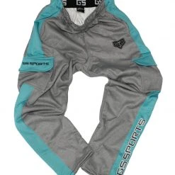 GS Sports Pro Series V3 Cargo Fleece Pants - Charcoal Heather / Teal GS Sports Collection