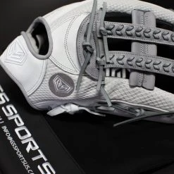 Ball Gloves GS Sports 14" And 13" Laced H Web Ball Glove - White And Grey