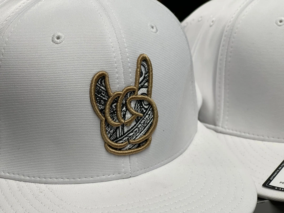 GS Sports GSP Rock On Tribal PTS20 Hat - White With Gold / Black 2 GS Sports GSP Rock On Tribal PTS20 Hat - White With Gold / Black