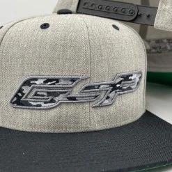 GS Sports HEADWEAR GSP Black Camo Flatbill Snapback Hat - Heather/Black