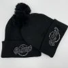 HEADWEAR GS Sports Lifestyle Cuffed Pom Pom Beanie - Black