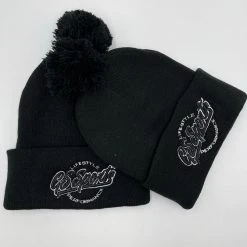 HEADWEAR GS Sports Lifestyle Cuffed Pom Pom Beanie - Black