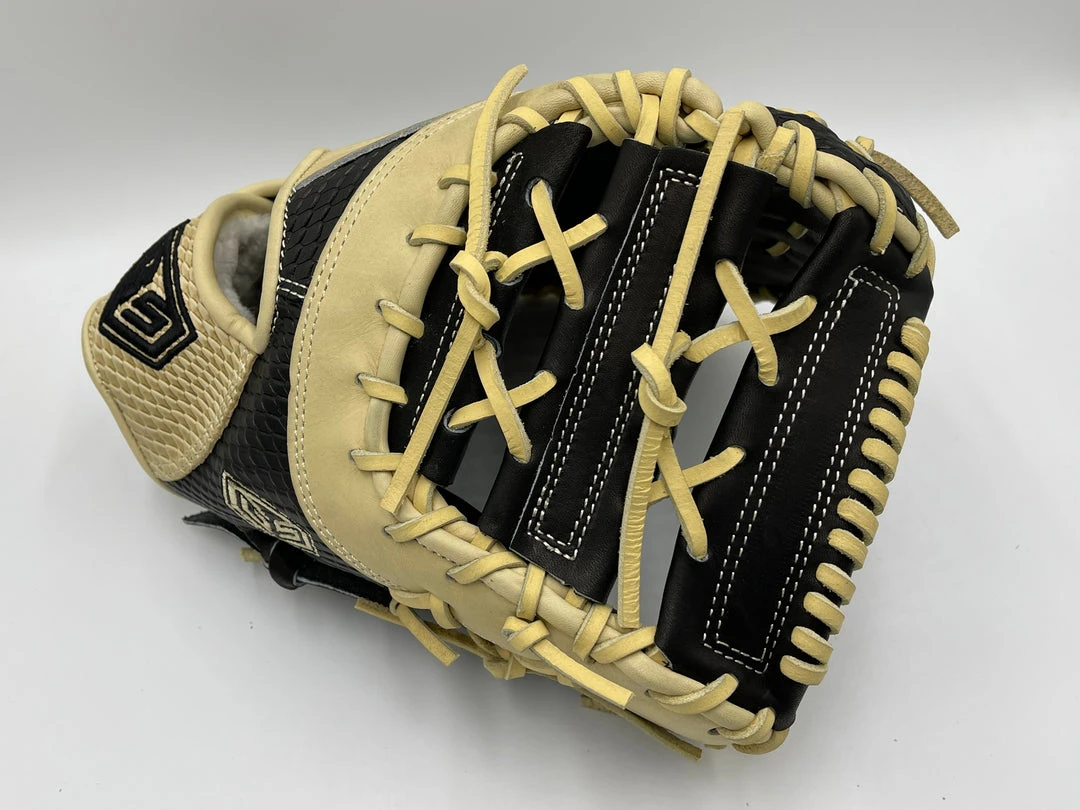 GS Sports Pro Series 13.5” First Base Ball Glove - Black / Blonde Snakeskin 6 GS Sports Pro Series 13.5” First Base Ball Glove - Black / Blonde Snakeskin