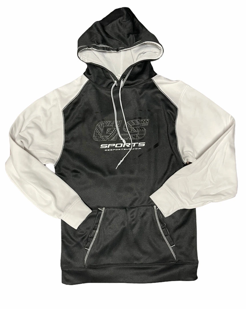 APPAREL GS Sports Polynesian Shield Hoodie - Charcoal / White 1 APPAREL GS Sports Polynesian Shield Hoodie - Charcoal / White