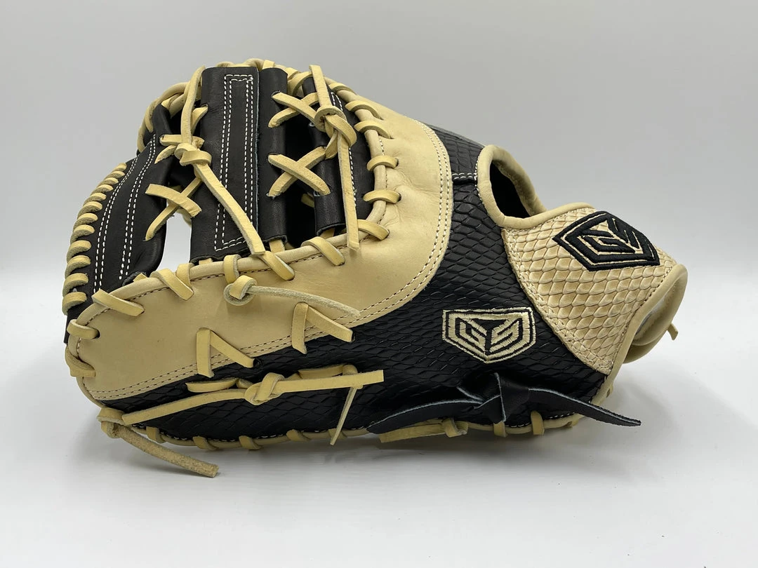 GS Sports Pro Series 13.5” First Base Ball Glove - Black / Blonde Snakeskin 7 GS Sports Pro Series 13.5” First Base Ball Glove - Black / Blonde Snakeskin