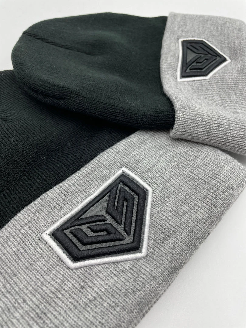 GS Sports Crest Beanie - Charcoal / Black Cuff HEADWEAR 2 GS Sports Crest Beanie - Charcoal / Black Cuff HEADWEAR