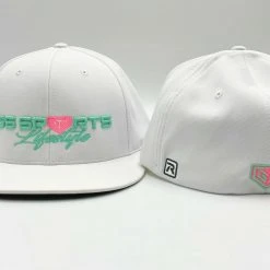 GS Sports Lifestyle Wordmark PTS20 Hat - White With Matte Mint With Neon Pink