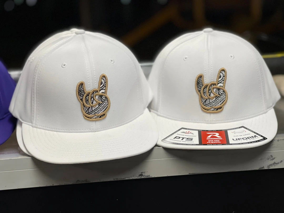 GS Sports GSP Rock On Tribal PTS20 Hat - White With Gold / Black 1 GS Sports GSP Rock On Tribal PTS20 Hat - White With Gold / Black