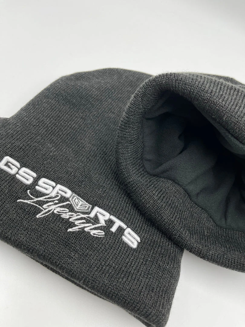 HEADWEAR GS Sports Lifestyle Lined Beanie - Charcoal 3 HEADWEAR GS Sports Lifestyle Lined Beanie - Charcoal