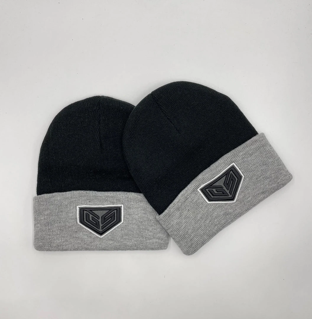 GS Sports Crest Beanie - Charcoal / Black Cuff HEADWEAR 1 GS Sports Crest Beanie - Charcoal / Black Cuff HEADWEAR
