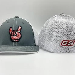 GS Sports Rock On 404M Hat - Charcoal / White With Red HEADWEAR