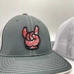 GS Sports Rock On 404M Hat - Charcoal / White With Red HEADWEAR