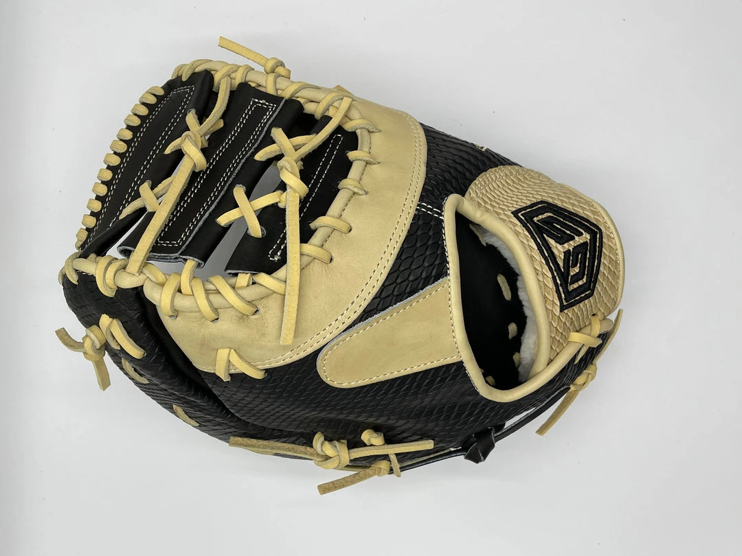 GS Sports Pro Series 13.5” First Base Ball Glove - Black / Blonde Snakeskin 3 GS Sports Pro Series 13.5” First Base Ball Glove - Black / Blonde Snakeskin
