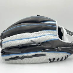 GS Sports Pro Series 13.5" Laced Dual Post Ball Glove - Black / White / Sky Blue