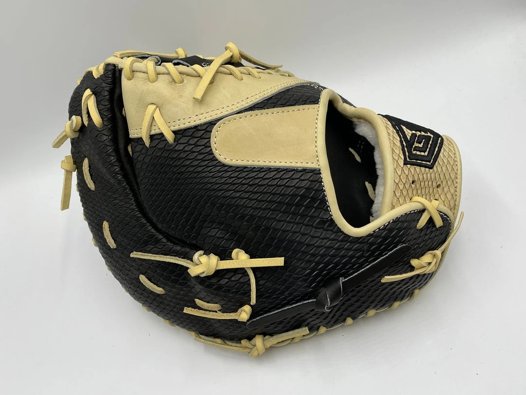 GS Sports Pro Series 13.5” First Base Ball Glove - Black / Blonde Snakeskin 5 GS Sports Pro Series 13.5” First Base Ball Glove - Black / Blonde Snakeskin