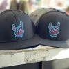 GS Sports HEADWEAR GSP Rock On Tribal PTS20M Hat - Black With Cyan/Pink