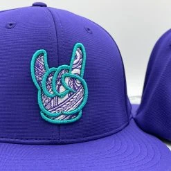 GS Sports GSP Rock On Tribal PTS20 Hat - Purple With Teal HEADWEAR