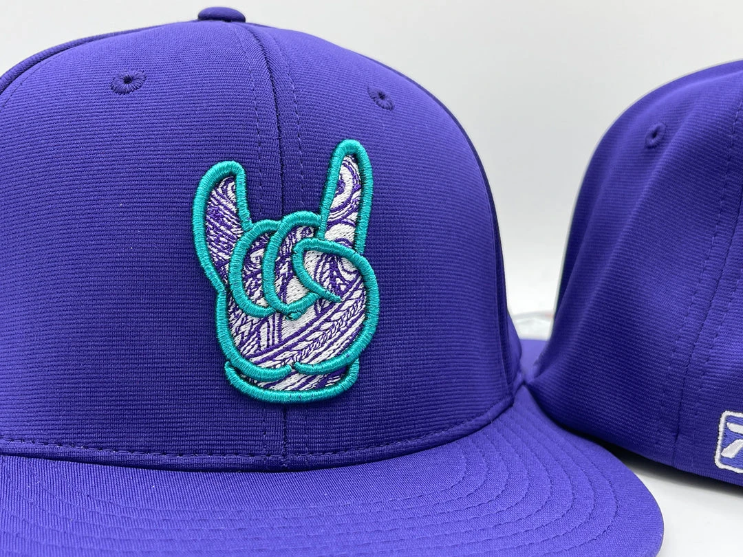 GS Sports GSP Rock On Tribal PTS20 Hat - Purple With Teal HEADWEAR 2 GS Sports GSP Rock On Tribal PTS20 Hat - Purple With Teal HEADWEAR